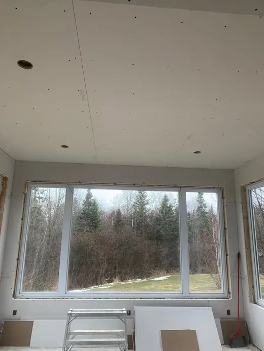 New build, main floor boarded and ready for the tapers